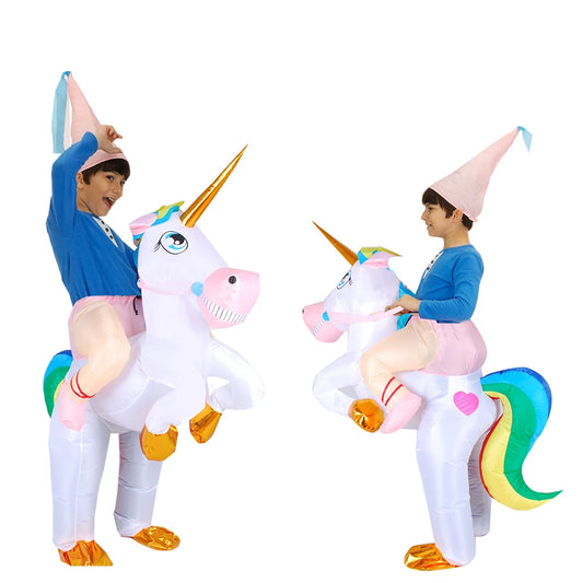 Cute Inflatable Unicorn Cosplay Costume – Anime Style Children’s Blow-Up Outfit for Halloween, Holiday Party & Stage Performance