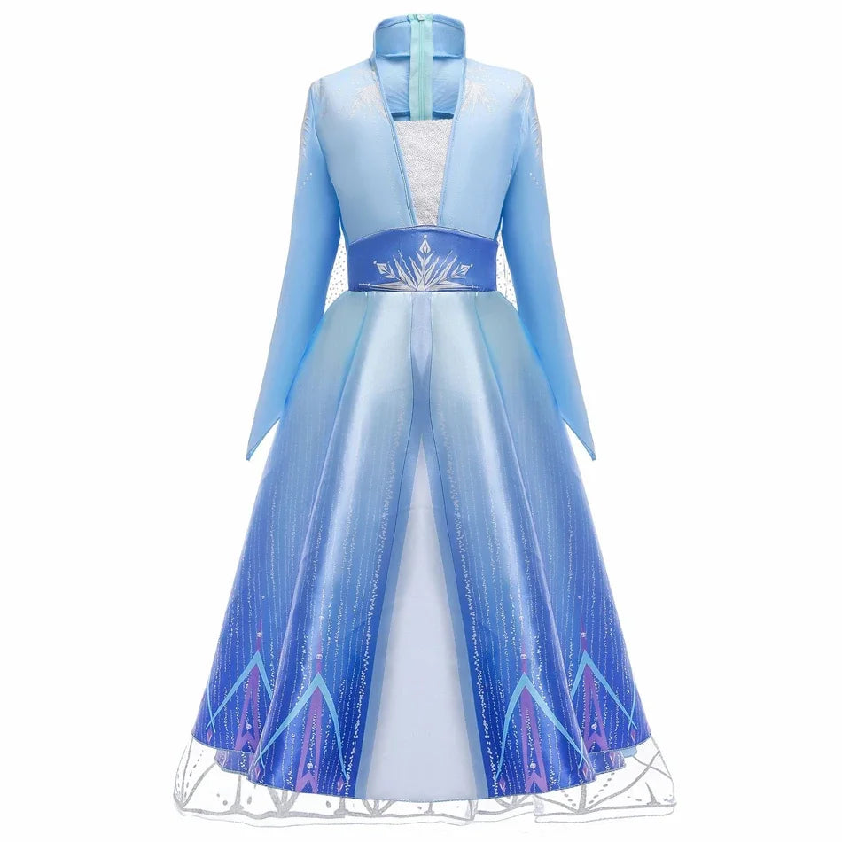 Girls’ Princess Cosplay Dress – Elsa, Anna & Rapunzel-Inspired Kids Costume for Halloween, Birthday Parties & Dress-Up Events