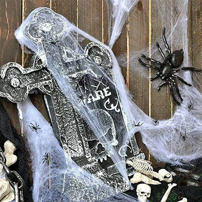 1PC Halloween Foam Skeleton Tombstone Decoration – Grave Bat & Ghost Horror Prop for Haunted Houses, Halloween Parties & Spooky Home Decor