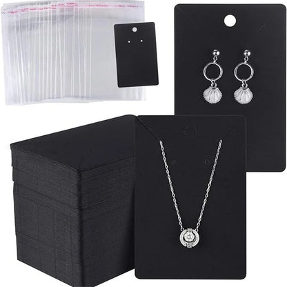 50PCS 6×9cm Blank Jewelry Display Cards for Necklaces, Earrings & Ear Studs