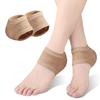 Silicone Heel Protectors – Moisturizing Heel Socks with Anti-Crack Design, Soft Gel Heel Pads for Dry Skin & Everyday Foot Care