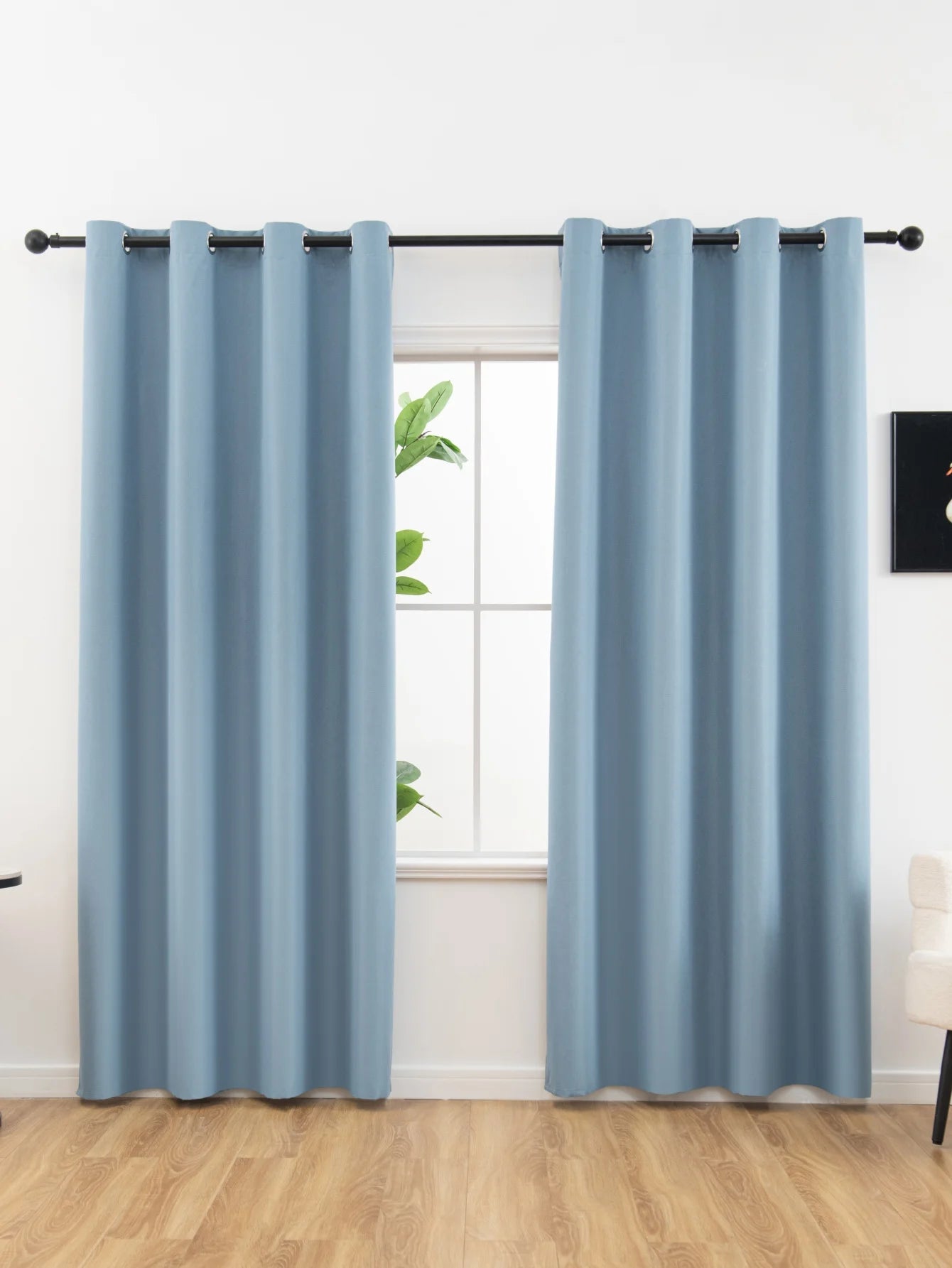 100% Blackout Grommet Curtain Panel – Total Privacy Window Drapes for Bedroom & Living Room
