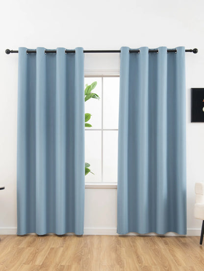 100% Blackout Grommet Curtain Panel – Total Privacy Window Drapes for Bedroom & Living Room