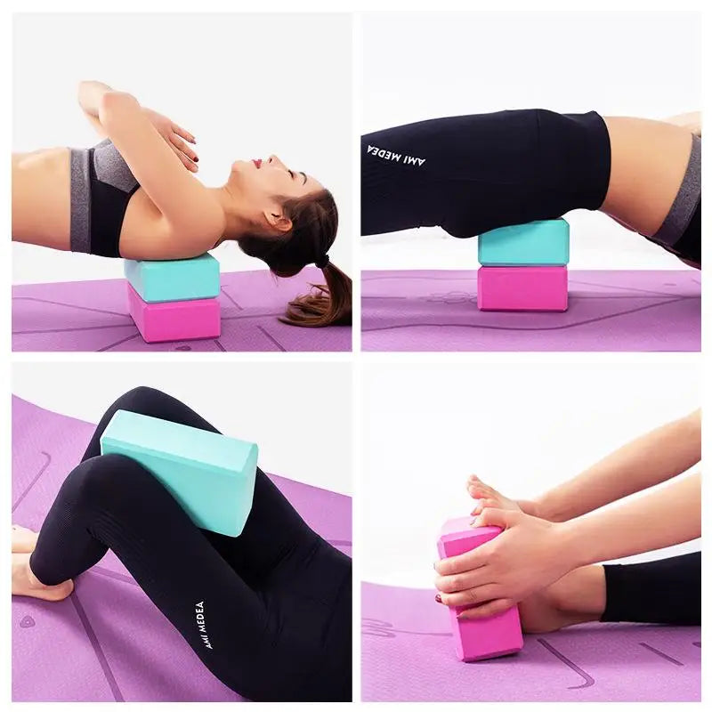 2 PCS Briques en mousse EVA pour le yoga – Outils de soutien légers pour le yoga, les étirements, l'entraînement de danse, la mise en forme du corps et les exercices de fitness