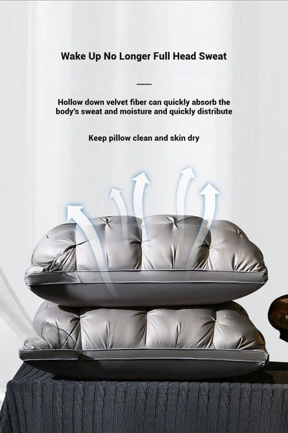 Almohada de Hotel de 5 Estrellas – Almohada Suave Tridimensional de Color Sólido, Cómoda Almohada de Cama de Tela Lavada para el Hogar, Dormitorio y Ropa de Cama de Hotel de Lujo