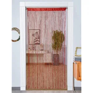 Cortina decorativa de hilos – Separador de ambientes con borlas para puertas, ventanas y decoración del hogar