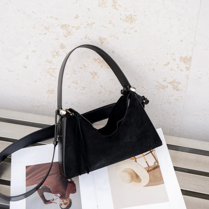 Women's Genuine Leather Shoulder Bag – Luxury Cowhide Crossbody & Underarm Tote with Large Capacity, Elegant Fashion Handbag for Everyday Use