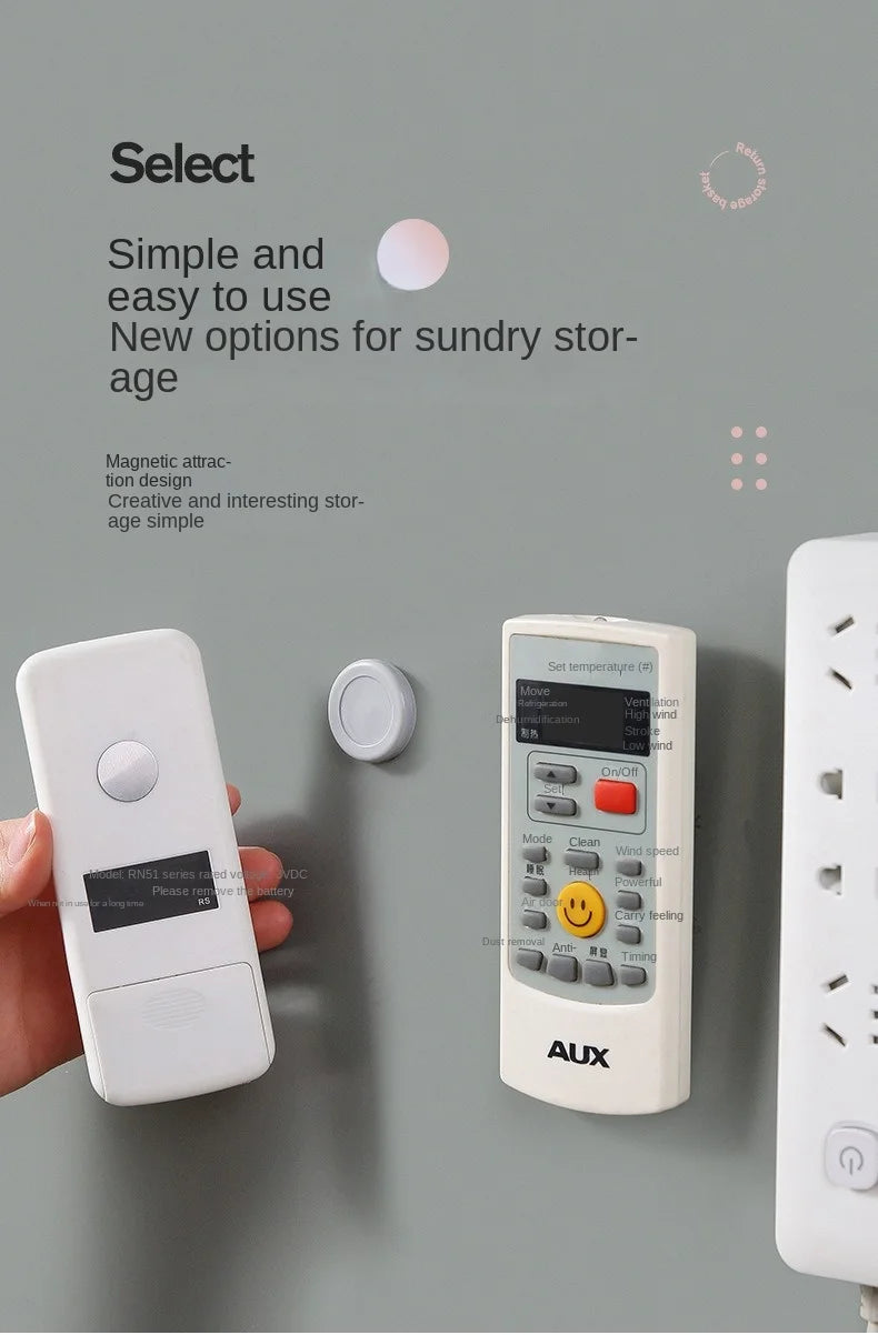 Magnetic Remote Control Holder – Adhesive Wall Mount Organizer for TV Remotes, Home & Office Storage