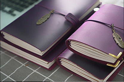 Genuine Leather Refillable Travel Journal – Handmade Retro Diary, Sketchbook & Notebook
