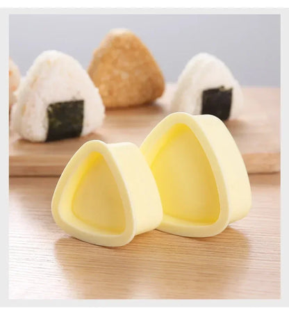 Onigiri Sushi Rice Ball Mold Kit – DIY Japanese Rice Press for Bento Lunches, Reusable Kitchen Tool (1–2 PCS)