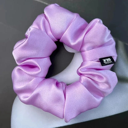 Goma para el pelo 100% seda Mulberry – 19 Momme, elástico grande para mujeres y niñas | Accesorio de lujo de seda para coleta