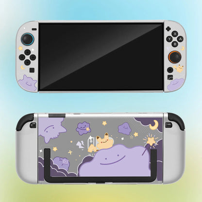 Funda protectora para Pokémon Switch 2 – Carcasa rígida mate de Ditto para accesorios de consola portátil Joy-Con de NS2