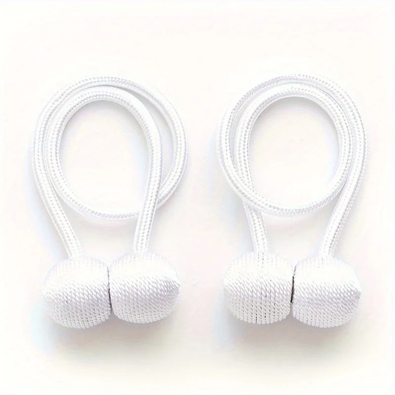 2PCS Magnetic Curtain Tiebacks – Earphone Design Curtain Holdbacks for Home, Bathroom & Shower Curtains, Decorative Buckle Accessories