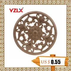 Appliques décoratives en bois moulé – Boiseries murales sculptées pour meubles, armoires, coins et décoration intérieure