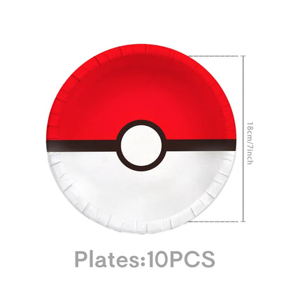 Pokémon Birthday Party Supplies Set – Paper Plates, Cups, Napkins, Tablecloth, Gift Bag Fillers & Guest Favors for Pikachu Party & Baby Shower