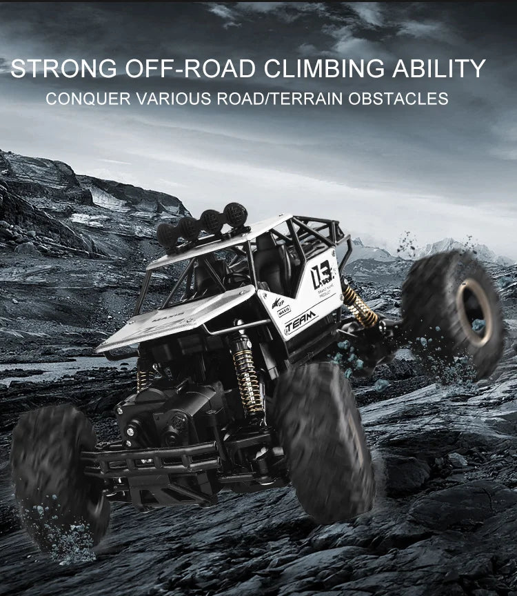 Oike Coche teledirigido 4x4 todoterreno 4WD RC Rock Crawler, coche RC de carreras y drifting todoterreno para niños y adultos