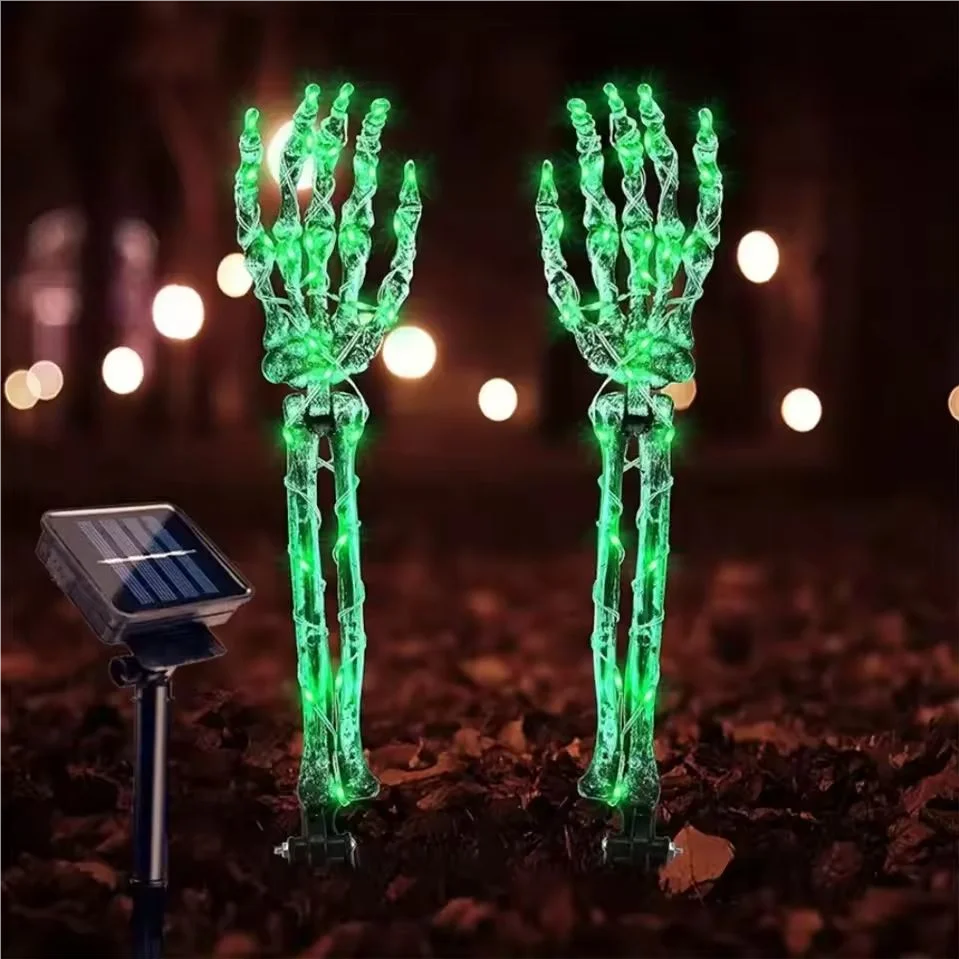 2PCS Halloween Solar Ghost Hand Garden Lights – Waterproof Outdoor LED Stake Lamps for Yard, Garden, Festival & Horror Atmosphere Decor