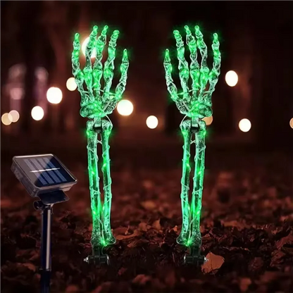 2PCS Halloween Solar Ghost Hand Garden Lights – Waterproof Outdoor LED Stake Lamps for Yard, Garden, Festival & Horror Atmosphere Decor