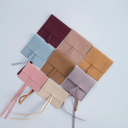 5PCS Microfiber Velvet Jewelry Gift Bags – Soft Pouches for Earrings, Necklaces, Wedding Favors, Christmas, Candy & Gift Packaging