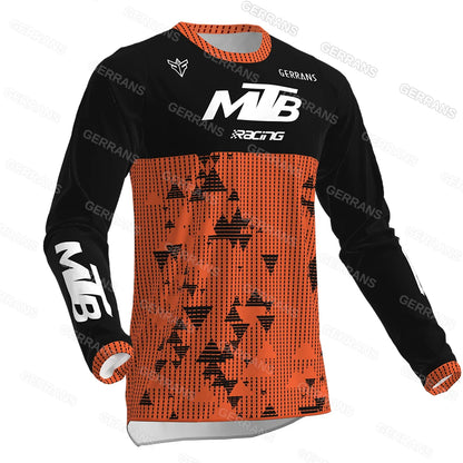 Men's Motocross Long Sleeve Jersey – Quick-Dry MTB Downhill Cycling Shirt for Enduro, Off-Road & Racing