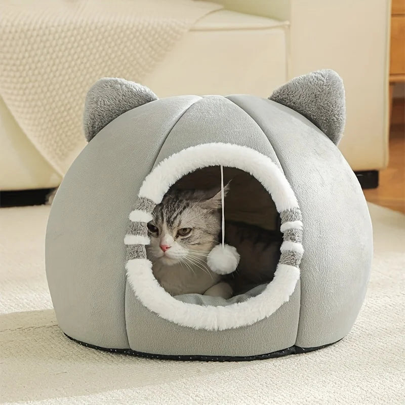 Panier dôme pour chat, niche pour chien, canapé douillet, tente de couchage douce pour petits et moyens chats et chiens