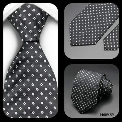 Corbata Floral de Puntos para Hombre – Corbata Casual de Moda Azul Roja Amarilla para Negocios, Bodas y Ocasiones Formales | Accesorio de Regalo