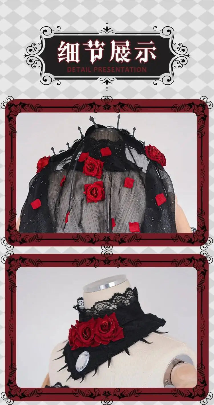 Identity V Psychologist Emily (Everlasting Night Patient) Cosplay Costume – Halloween Party Outfit Series Game Dress Suit for Roleplay & Convention Events