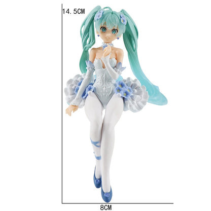 Hatsune Miku Anime Figure – Wedding Dress & Swimsuit Vocaloid PVC Action Figure Collectible Model Toy for Girls Gift