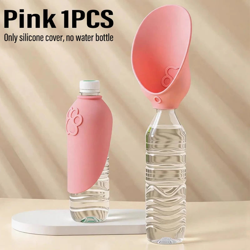 Portable Foldable Pet Water Bowl – Universal Dog & Cat Drinking Cup with Interchangeable Bottle, Outdoor Travel Feeding Dispenser