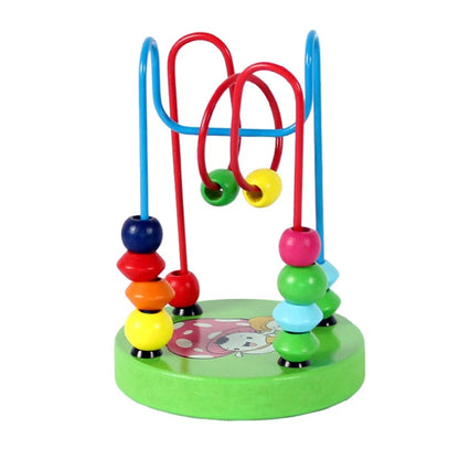 Jouet Montessori en bois de montagnes russes – Labyrinthe de perles pour bébé, boulier d'apprentissage des mathématiques pour les tout-petits de 1 à 3 ans, cadeau de développement éducatif précoce