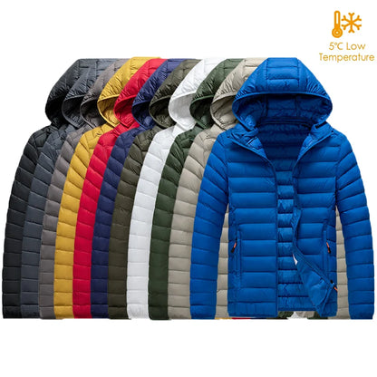 Men’s 8XL Winter Parka Jacket – Warm Waterproof Hooded Coat with Detachable Hood, Casual Autumn & Winter Outerwear