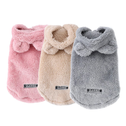 Winter Pet Hoodie Coat – Warm Fleece Jacket for Cats & Small to Medium Dogs, Cozy Puppy & Kitten Sweater Clothes for Sphynx Cats