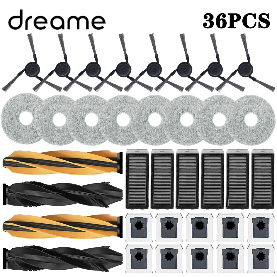 Kit de repuestos para Dreame X50 Ultra, X50 Master, L50 Pro Ultra, L40s Pro Ultra y MOVA V50 Ultra – Cepillo principal, filtro HEPA, paños de fregado y bolsas para polvo