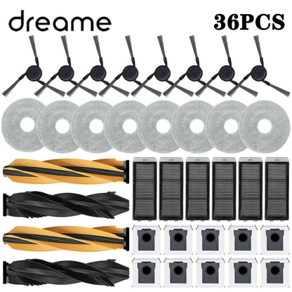 Kit de repuestos para Dreame X50 Ultra, X50 Master, L50 Pro Ultra, L40s Pro Ultra y MOVA V50 Ultra – Cepillo principal, filtro HEPA, paños de fregado y bolsas para polvo