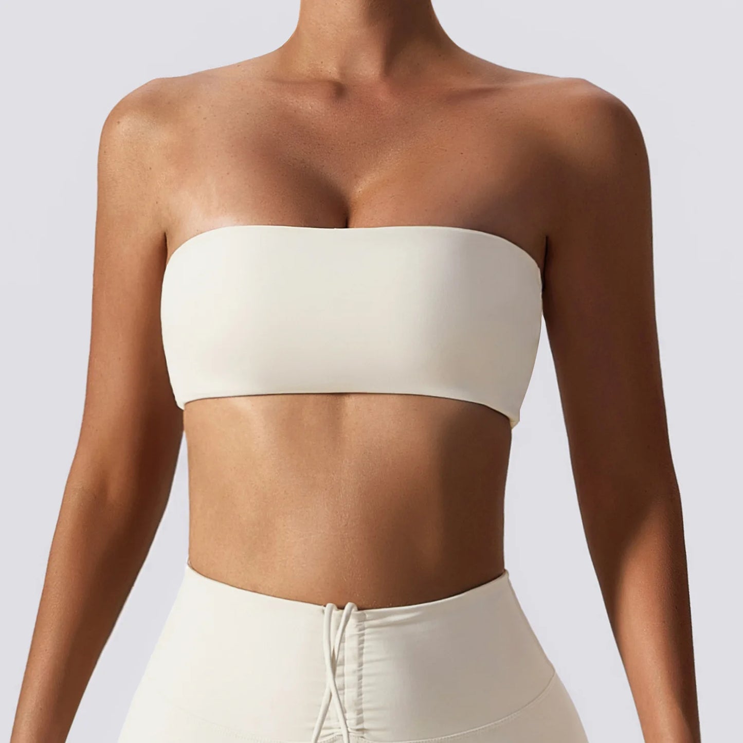 Women’s Strapless Sports Bra – Quick-Dry Tube Top Fitness Yoga Gym Chest Wrap Activewear