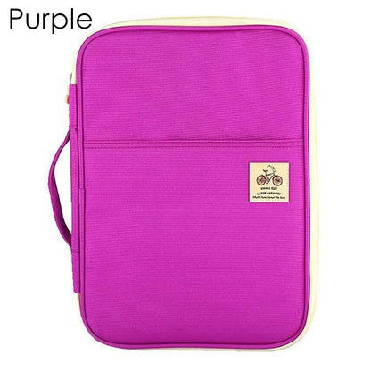 A4 Zipper Portfolio Folder – Travel Conference Document Case & Multifunction File Organizer Bag
