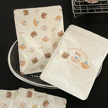 20PCS Cute Bear Self-Sealing Gift Bags for Candy, Cookies, Treats & Holiday Gift Packaging