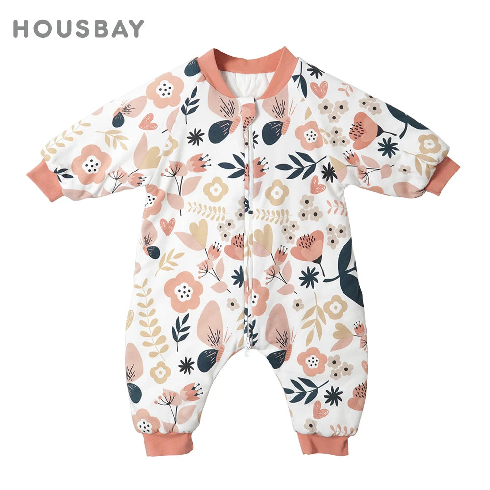 Baby Winter Sleeping Bag 1-4 Years – Warm Toddler Sleep Sack with Feet, Cute Girls' Growth Blanket & Cozy Sleepwear