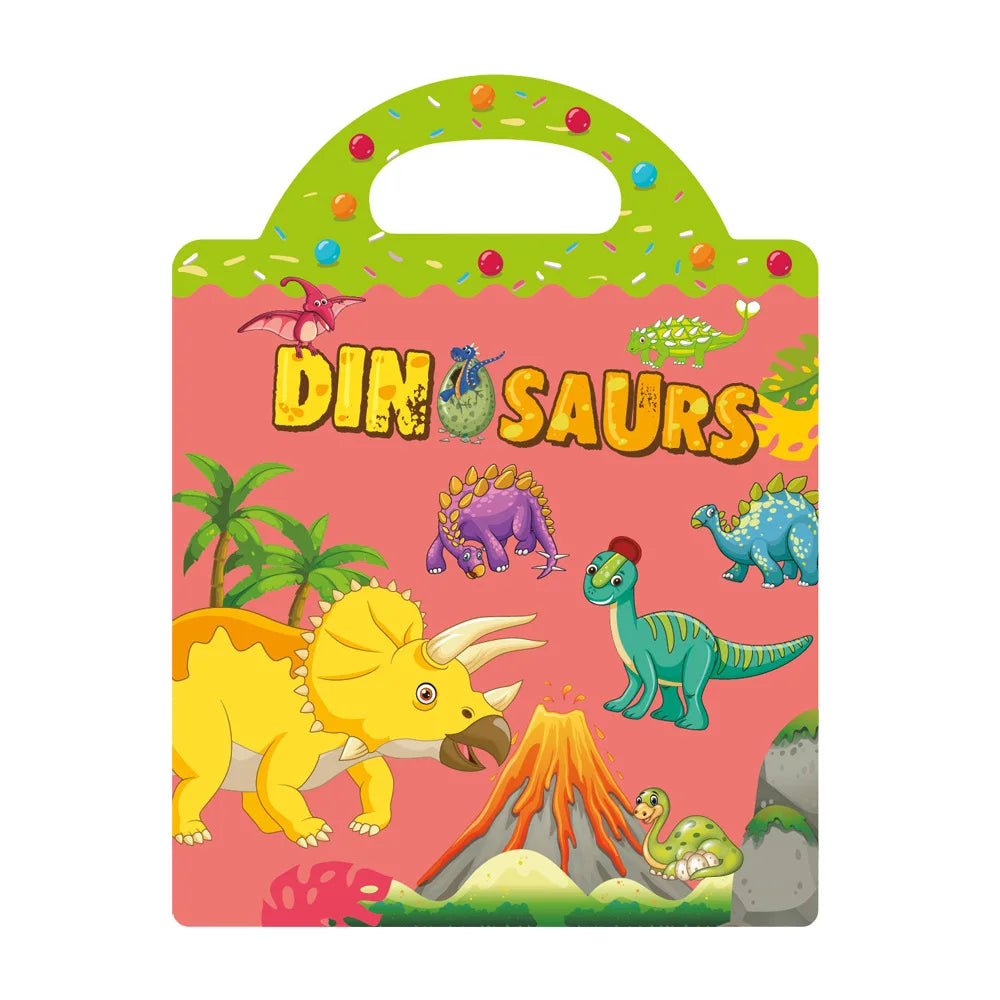Kids Reusable Scene Sticker Book – DIY Cartoon Animal Puzzle Sticker Game, Early Learning Cognition Toy, Creative Educational Activity Gift for Children