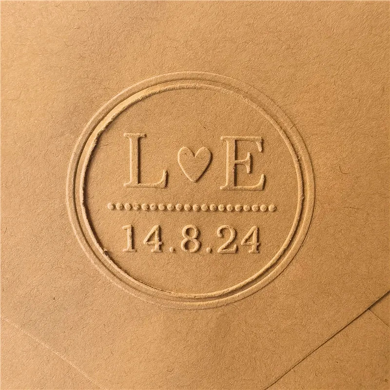 Custom Initials Embosser Stamp – Personalized Book & Wedding Embossing Seal for Address, Library & Gift Branding | Custom Paper Decor Accessory