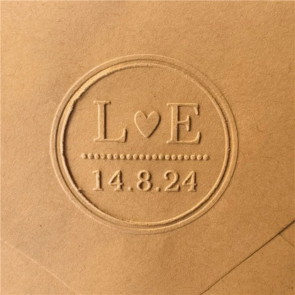 Custom Initials Embosser Stamp – Personalized Book & Wedding Embossing Seal for Address, Library & Gift Branding | Custom Paper Decor Accessory