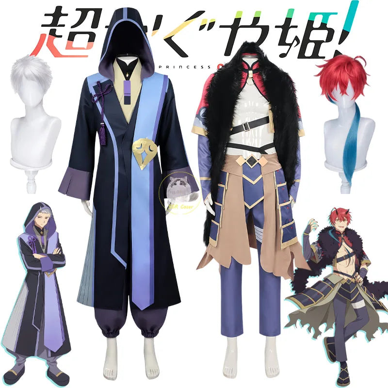 Cosmic Princess Kaguya Inspired Cosplay Costume – Komazawa Rai Mikado Akira Uniform Set with Wig for Men Halloween, Carnival & Roleplay Party