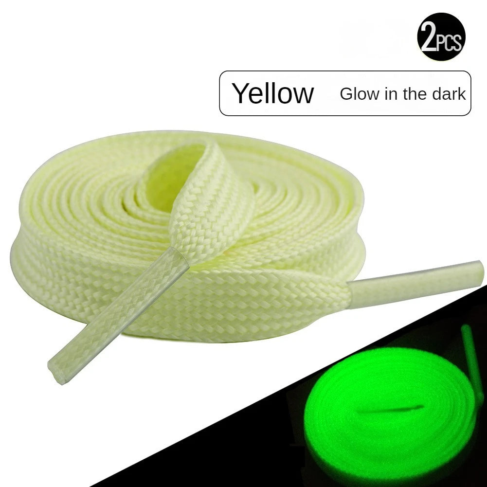 2PCS Glow-in-the-Dark Shoelaces – 100/120/160cm Luminous Colorful Shoe Laces for Kids & Children, Party Accessories & Gifts
