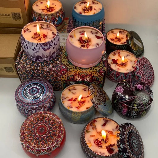 Velas Aromáticas Vintage de Cera de Soja – Frascos de Velas con Fragancia Floral para Decoración del Hogar, Bodas y Regalos (Paquetes de 1 a 4)