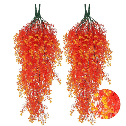 1 enredadera artificial de glicina colgante – Guirnalda de flores sintéticas resistente a los rayos UV para decoración del hogar en interiores y exteriores, bodas, fiestas y eventos