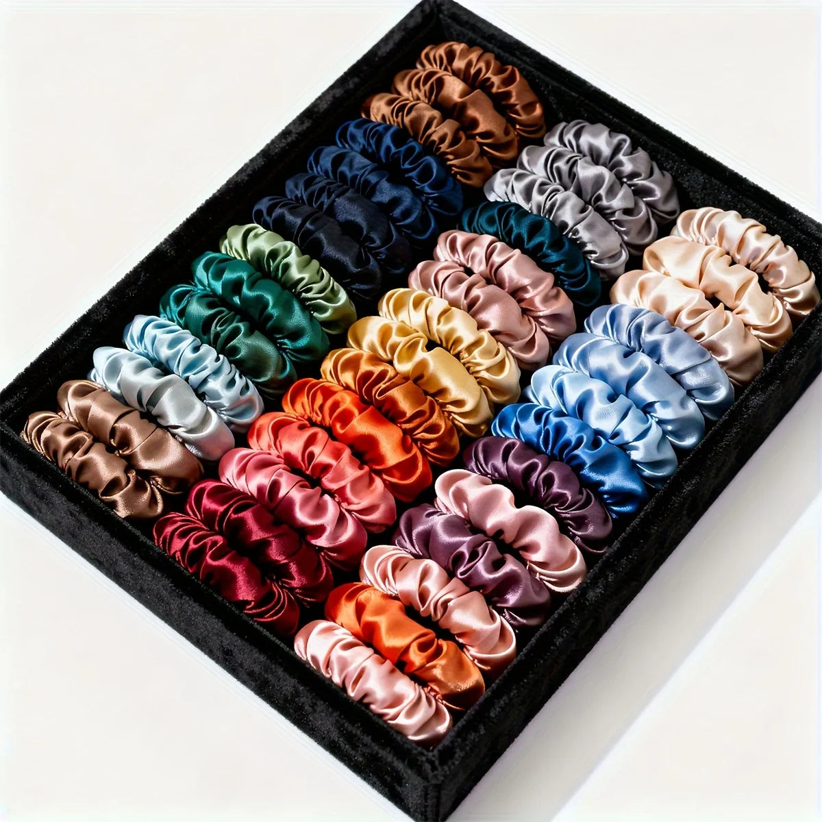 Juego de 19 coleteros y gomas para cabello fino para mujer – Elásticos suaves que no dañan para todos los colores de cabello