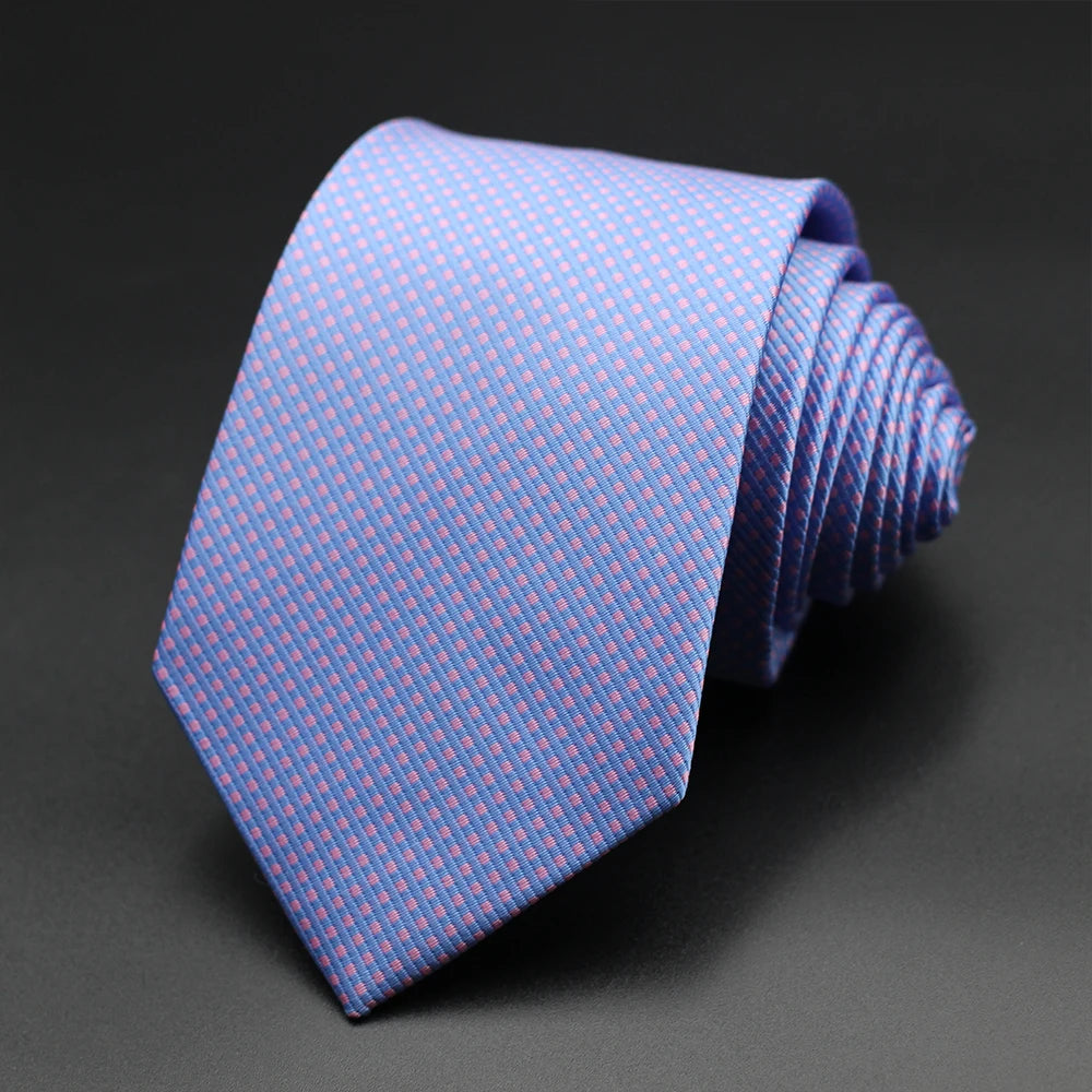Corbata Floral de Puntos para Hombre – Corbata Casual de Moda Azul Roja Amarilla para Negocios, Bodas y Ocasiones Formales | Accesorio de Regalo