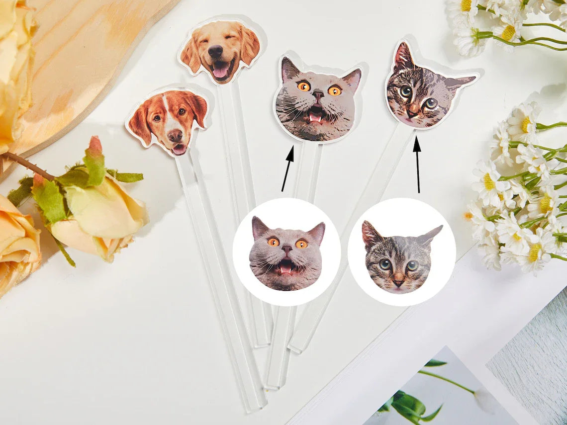 Bâtonnets à cocktail personnalisés en acrylique – Agitateurs de boisson sur mesure pour mariages, baptêmes et fêtes