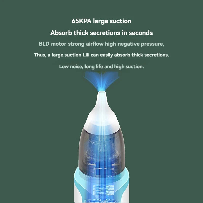Aspirateur nasal électrique rechargeable pour bébé 2026 – Nettoyeur de nez doux pour nouveau-né avec aspiration réglable pour soulager la congestion infantile