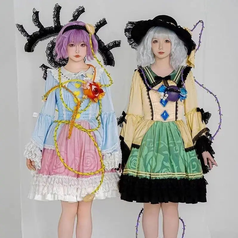 Touhou Project Komeiji Koishi Cosplay Costume – Full Set Uniform Outfit (Women’s Halloween/Carnival Suit)